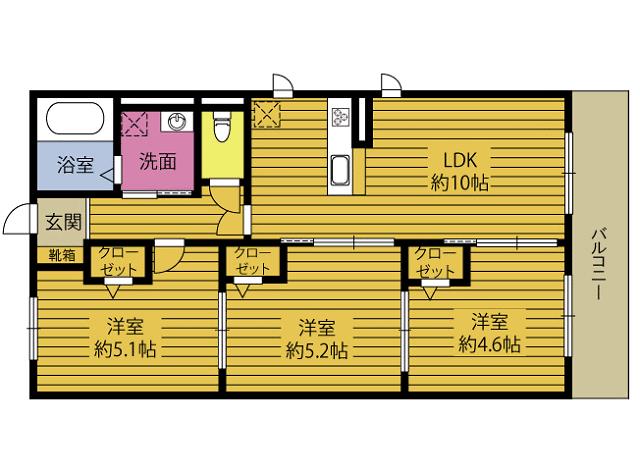 サングランド大在浜 １０１号室の賃貸情報（大分市大在浜2丁目19-34）｜別大興産